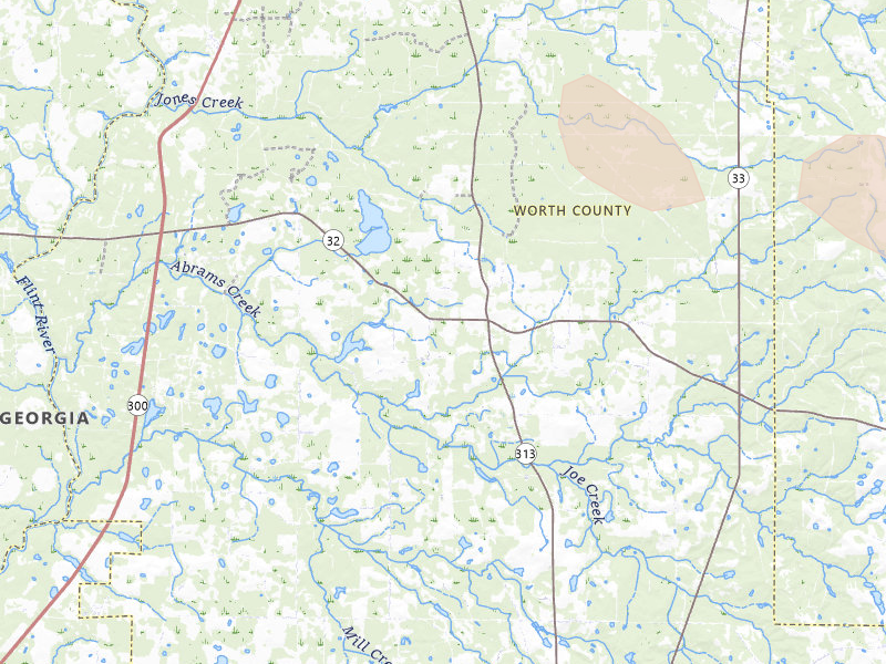 Radar-estimated hail-size map of the storm over Warwick, GA on Jul 29, 2026