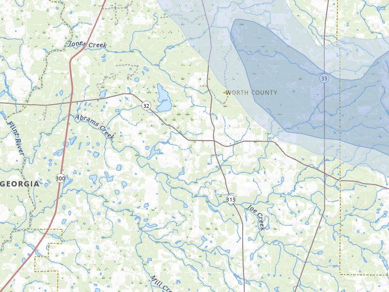 NEXRAD radar-signature map of the hail storm over Warwick, GA on Jul 29, 2026
