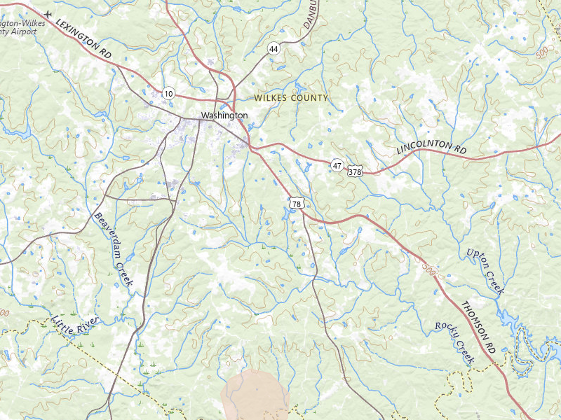 Radar-estimated hail-size map of the storm over Washington, GA on Jun 27, 2026