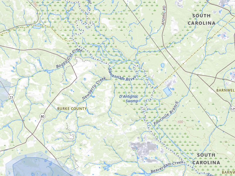 NEXRAD radar-signature map of the hail storm over Waynesboro, GA on Aug 21, 2026