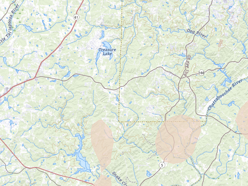 Radar-estimated hail-size map of the storm over Winston, GA on Jul 5, 2026