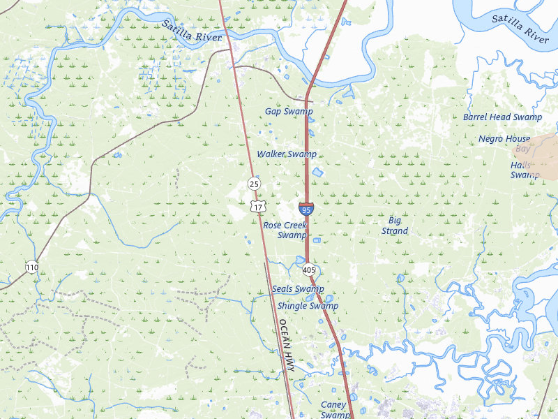 Radar-estimated hail-size map of the storm over Woodbine, GA on Jul 12, 2026