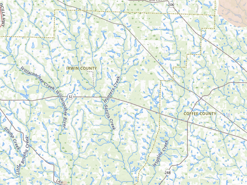 Radar-estimated hail-size map of the storm over Wray, GA on May 23, 2026
