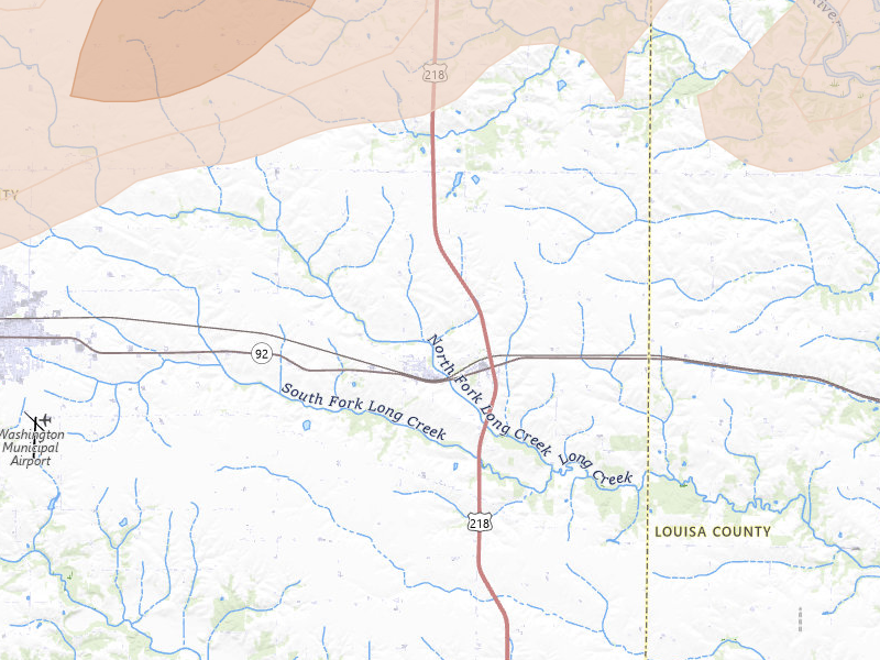 Radar-estimated hail-size map of the storm over Ainsworth, IA