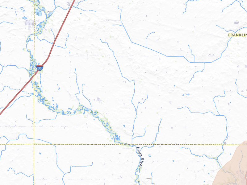 Radar-estimated hail-size map of the storm over Alden, IA