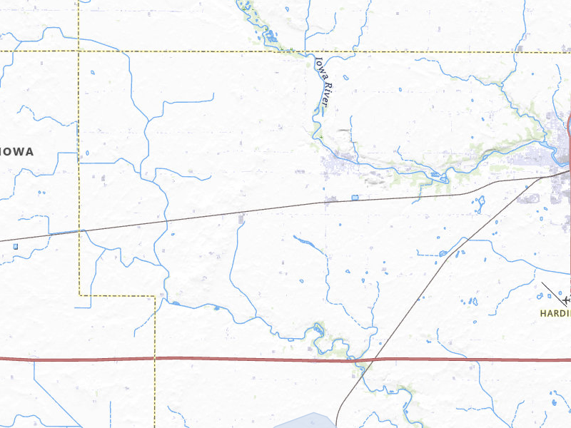 NEXRAD radar-signature map of the hail storm over Alden, IA on Apr 23, 2026