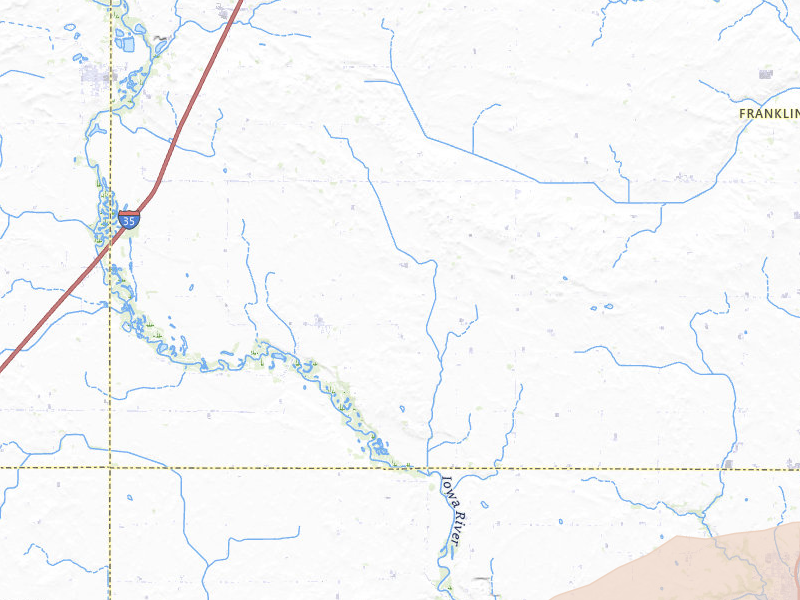 Radar-estimated hail-size map of the storm over Alden, IA on Jun 10, 2026