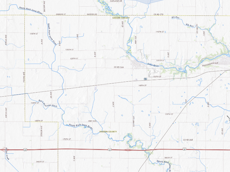NEXRAD radar-signature map of the hail storm over Alden, IA on Sep 4, 2026