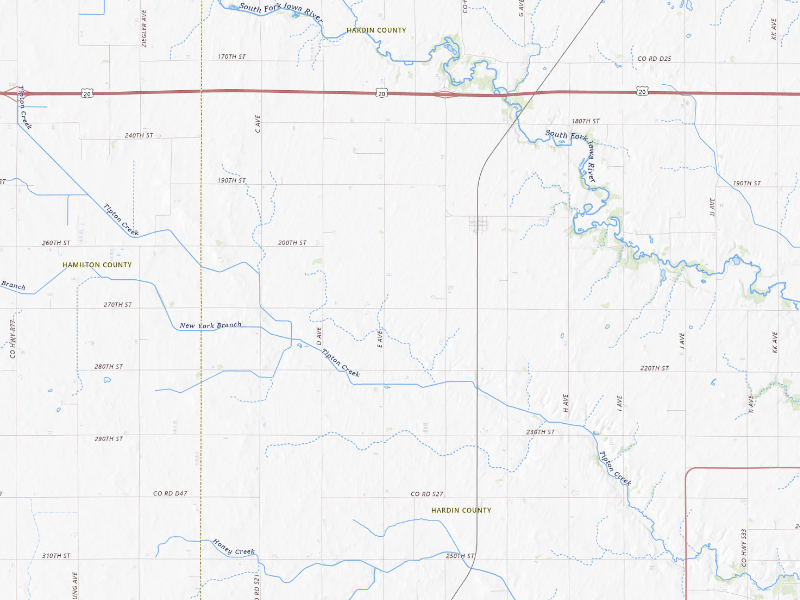 Radar-estimated hail-size map of the storm over Alden, IA on Oct 8, 2026