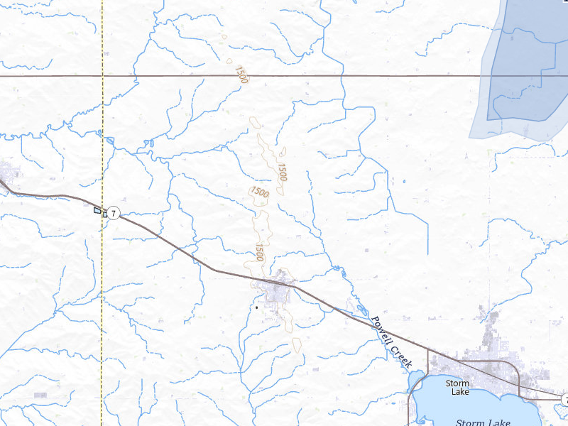 NEXRAD radar-signature map of the hail storm over Alta, IA on May 17, 2026