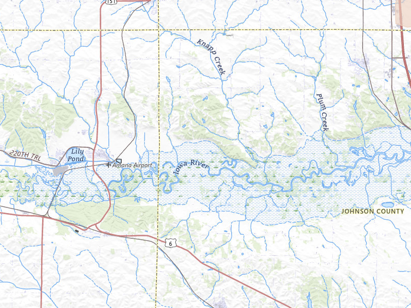 Radar-estimated hail-size map of the storm over Amana, IA on Apr 17, 2026