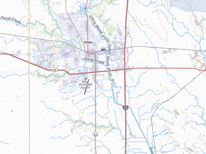 NEXRAD radar-signature map of the hail storm over Ames, IA on Jun 28, 2026