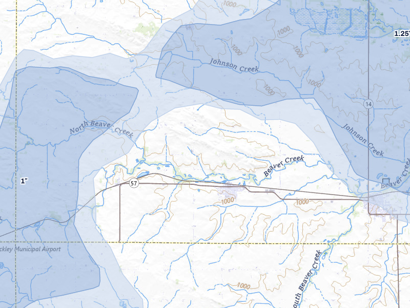 NEXRAD radar-signature map of the hail storm over Aplington, IA on May 15, 2026
