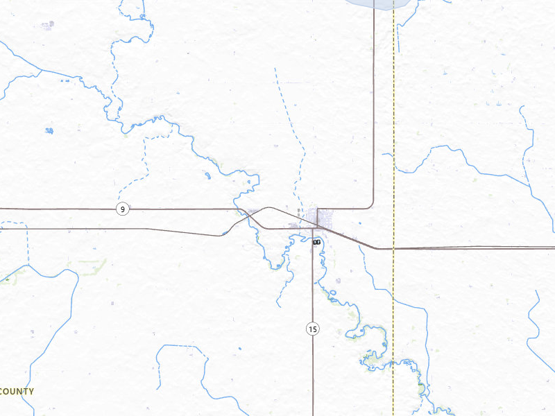 NEXRAD radar-signature map of the hail over Armstrong, IA