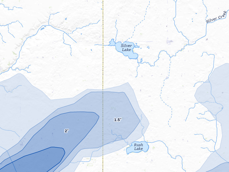 NEXRAD radar-signature map of the hail storm over Ayrshire, IA on Jun 28, 2026