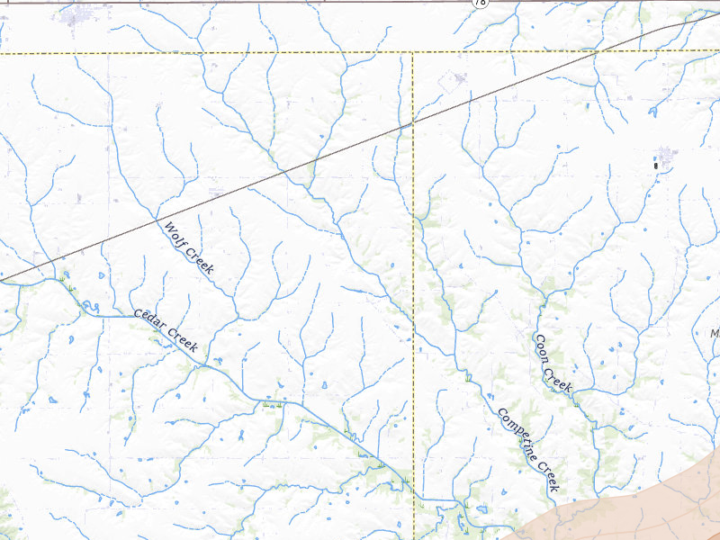 Radar-estimated hail-size map of the storm over Batavia, IA on Mar 10, 2026