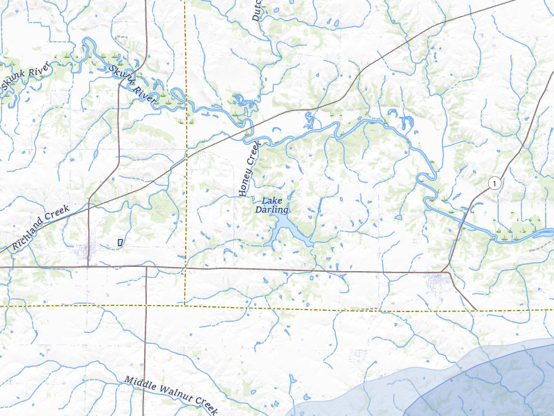 NEXRAD radar-signature map of the hail storm over Brighton, IA on Mar 30, 2026