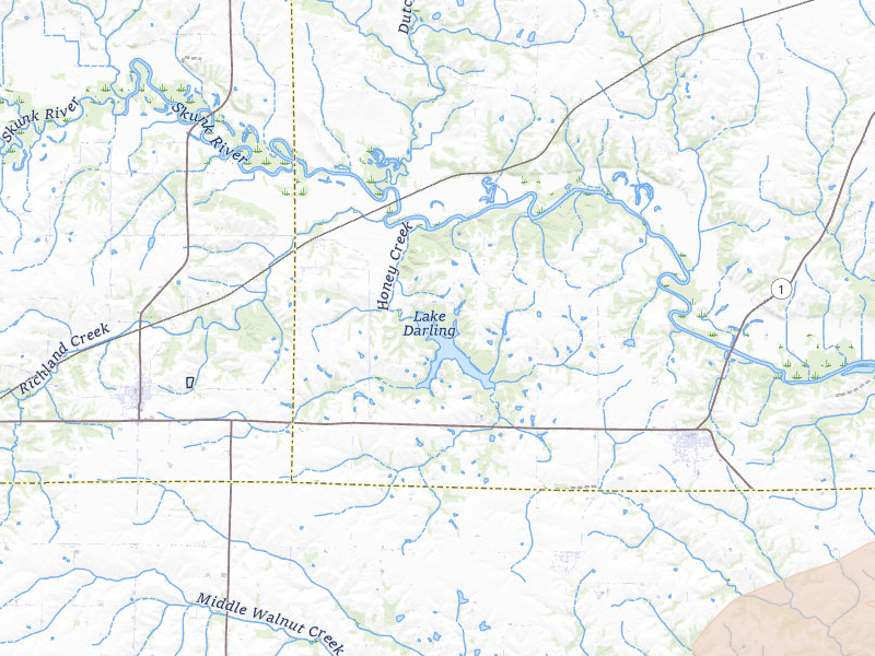 Radar-estimated hail-size map of the storm over Brighton, IA on Mar 31, 2026