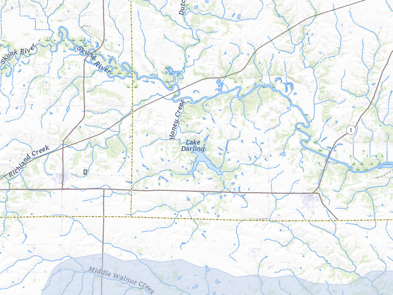 NEXRAD radar-signature map of the hail storm over Brighton, IA on May 4, 2026