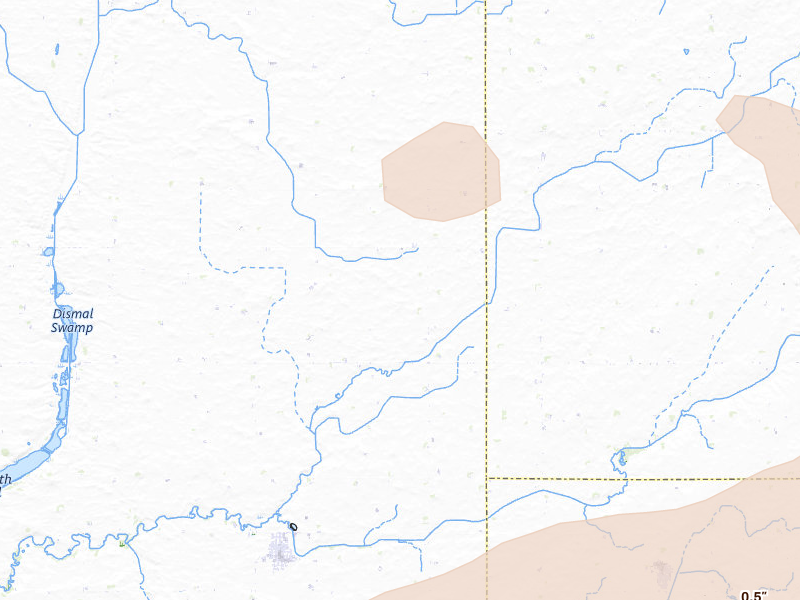 Radar-estimated hail-size map of the storm over Buffalo Center, IA on Sep 1, 2026