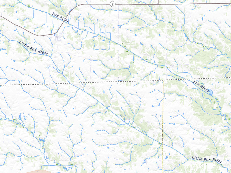 Radar-estimated hail-size map of the storm over Cantril, IA on Mar 5, 2026