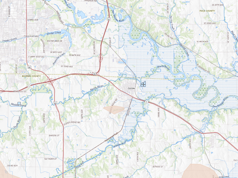Radar-estimated hail-size map of the storm over Carlisle, IA