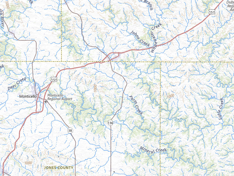 Radar-estimated hail-size map of the storm over Cascade, IA on Mar 30, 2026