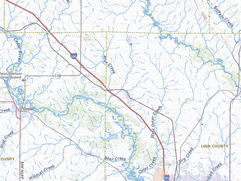 Radar-estimated hail-size map of the storm over Center Point, IA on Apr 23, 2026