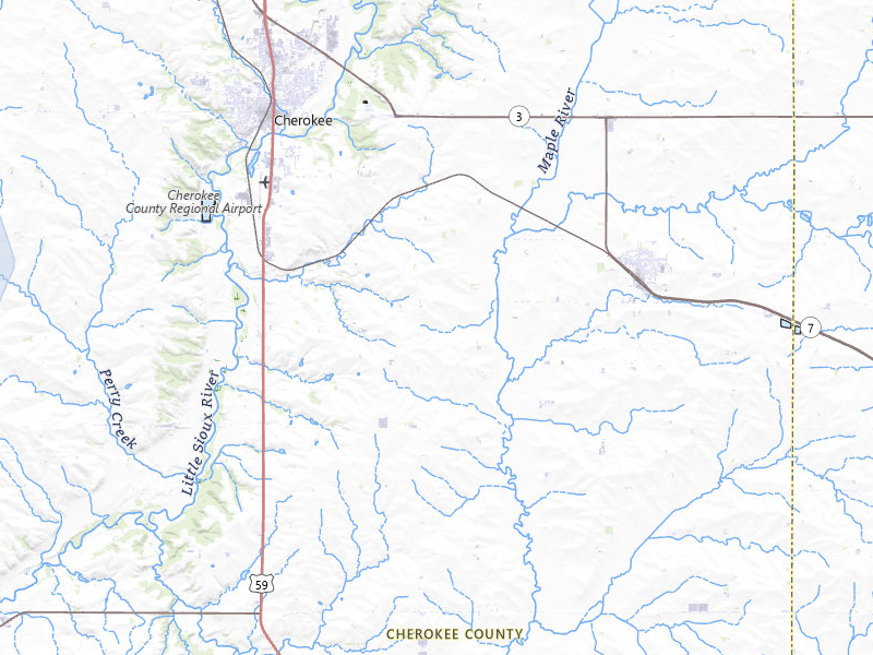 NEXRAD radar-signature map of the hail storm over Cherokee, IA on Apr 21, 2026