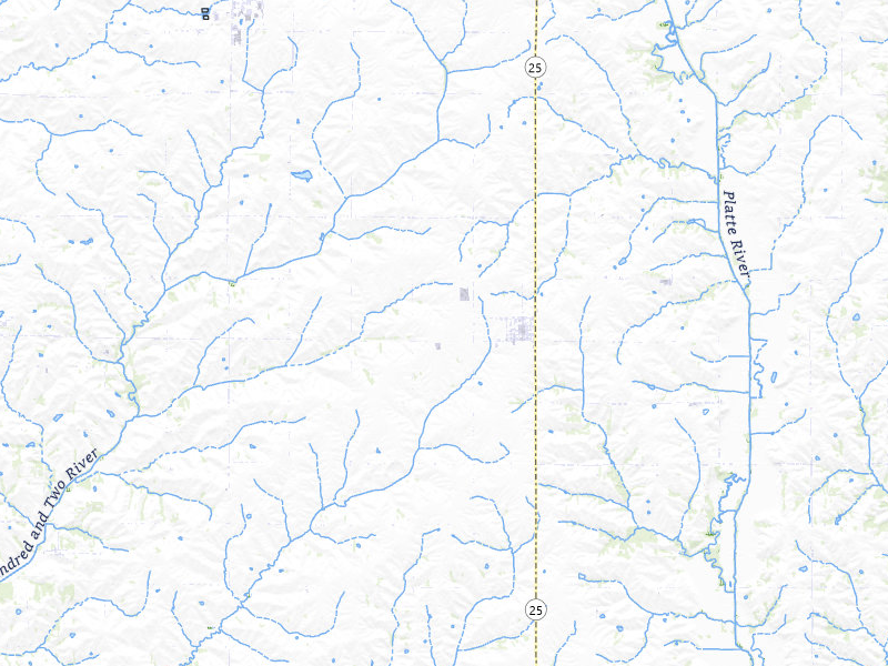 Radar-estimated hail-size map of the storm over Clearfield, IA on Apr 23, 2026