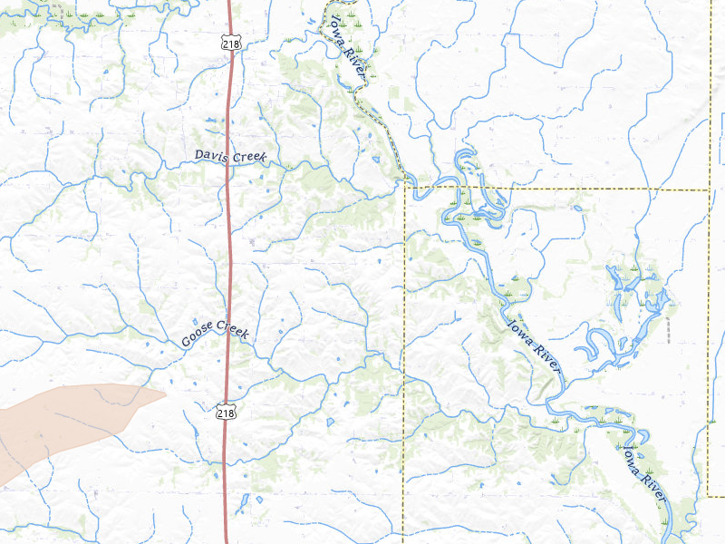 Radar-estimated hail-size map of the storm over Columbus Junction, IA on Mar 31, 2026