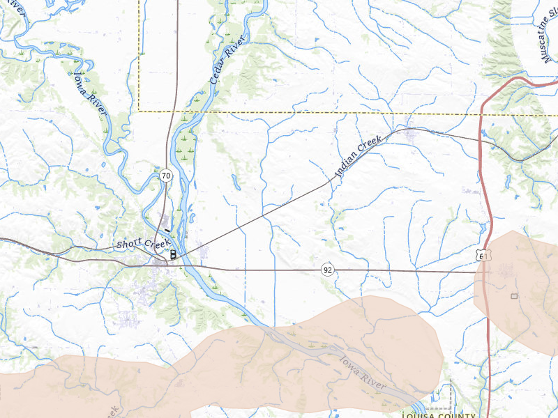 Radar-estimated hail-size map of the storm over Columbus Junction, IA