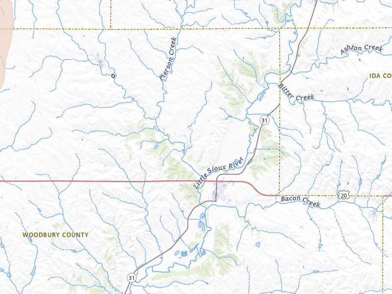 Radar-estimated hail-size map of the storm over Correctionville, IA on Jun 30, 2026