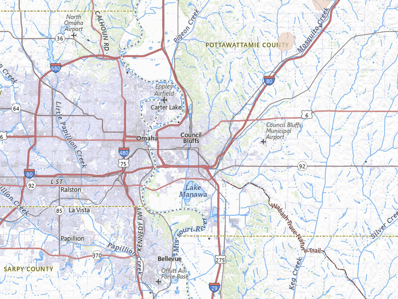 Radar-estimated hail-size map of the storm over Council Bluffs, IA on Mar 5, 2026