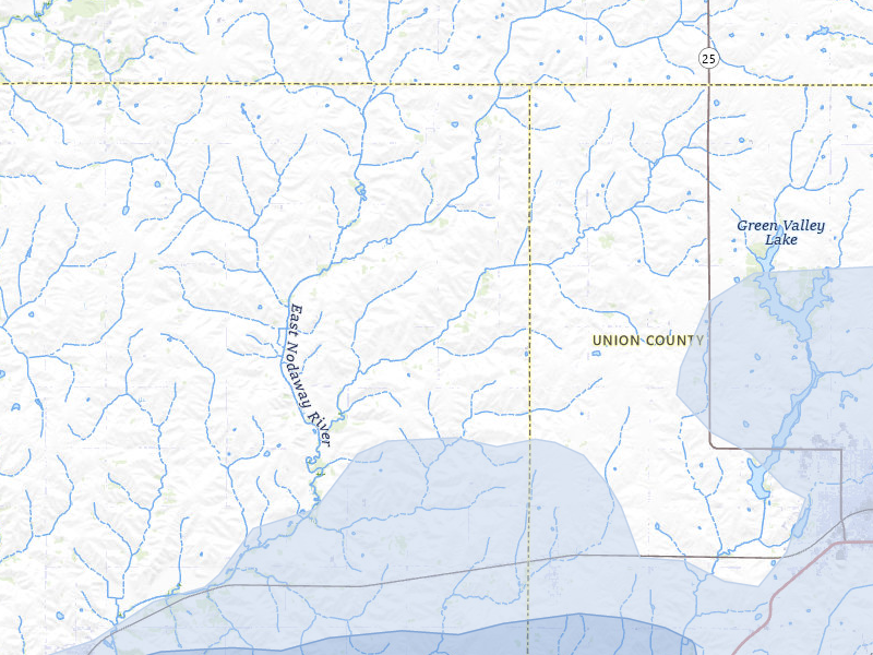 NEXRAD radar-signature map of the hail storm over Creston, IA on May 15, 2026