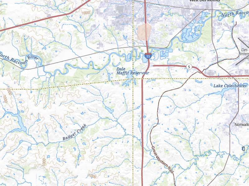 Radar-estimated hail-size map of the storm over Cumming, IA on Mar 6, 2026