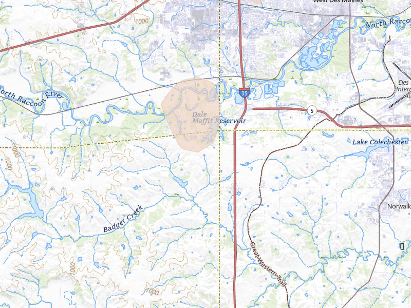 Radar-estimated hail-size map of the storm over Cumming, IA on Apr 23, 2026
