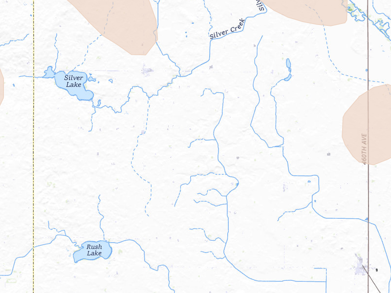 Radar-estimated hail-size map of the storm over Curlew, IA on May 17, 2026