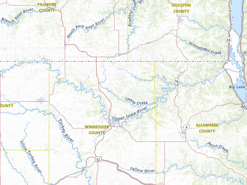 Radar-estimated hail-size map of the storm over Decorah, IA on Apr 17, 2026