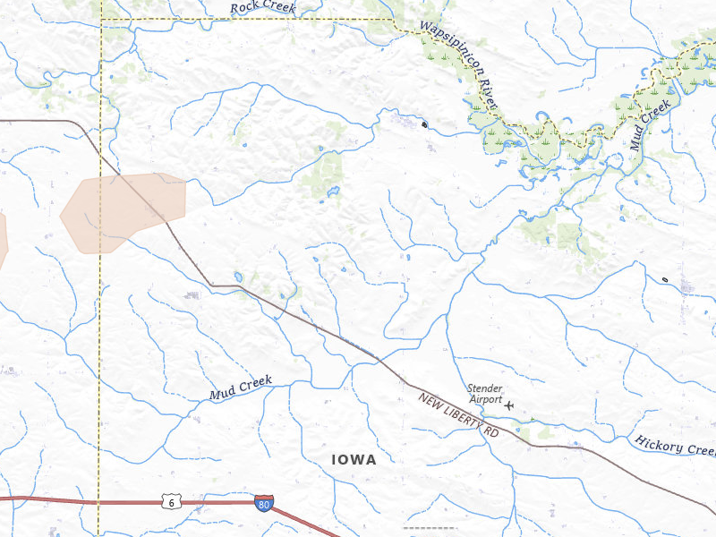 Radar-estimated hail-size map of the storm over Dixon, IA on Mar 30, 2026