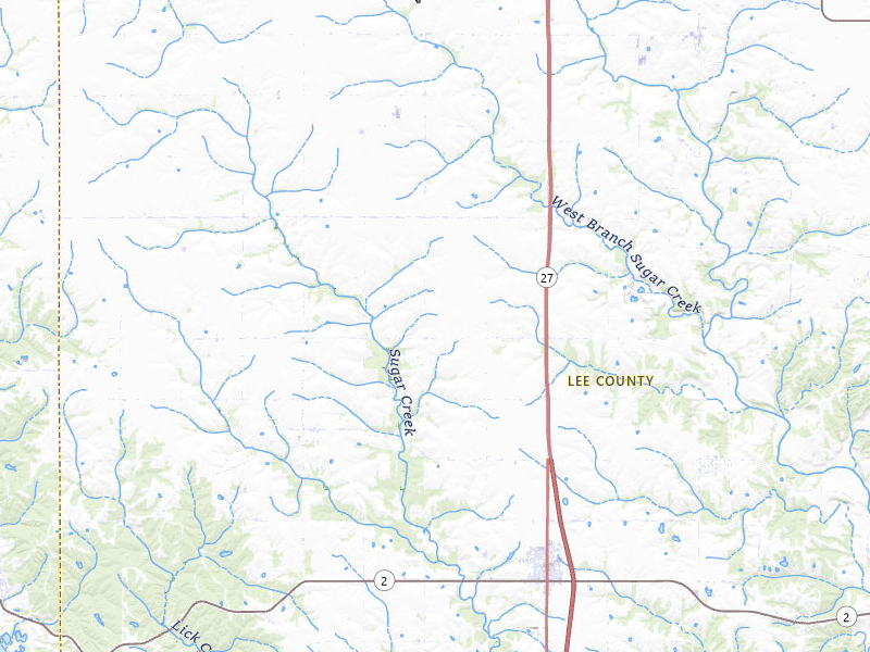 Radar-estimated hail-size map of the storm over Donnellson, IA on Mar 26, 2026