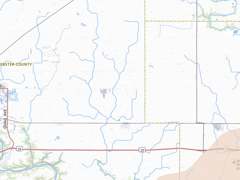 Radar-estimated hail-size map of the storm over Duncombe, IA on May 15, 2026