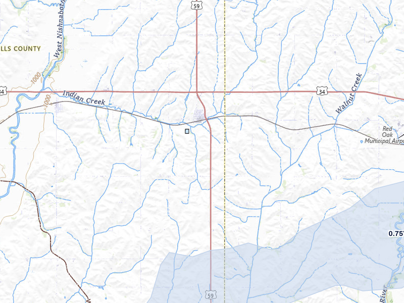 NEXRAD radar-signature map of the hail storm over Emerson, IA on Apr 9, 2026