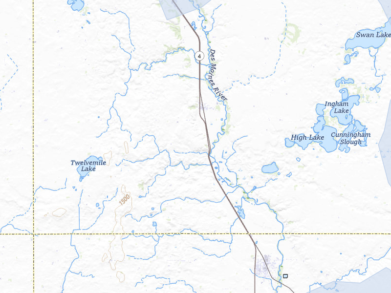 NEXRAD radar-signature map of the hail storm over Estherville, IA on May 25, 2026
