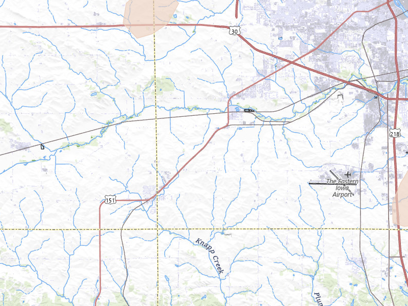 Radar-estimated hail-size map of the storm over Fairfax, IA on Apr 17, 2026
