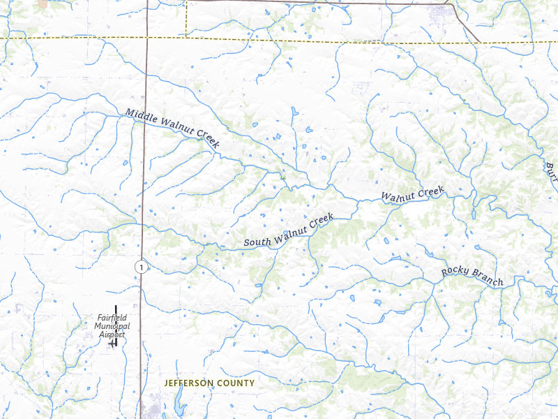 Radar-estimated hail-size map of the storm over Fairfield, IA on Apr 17, 2026