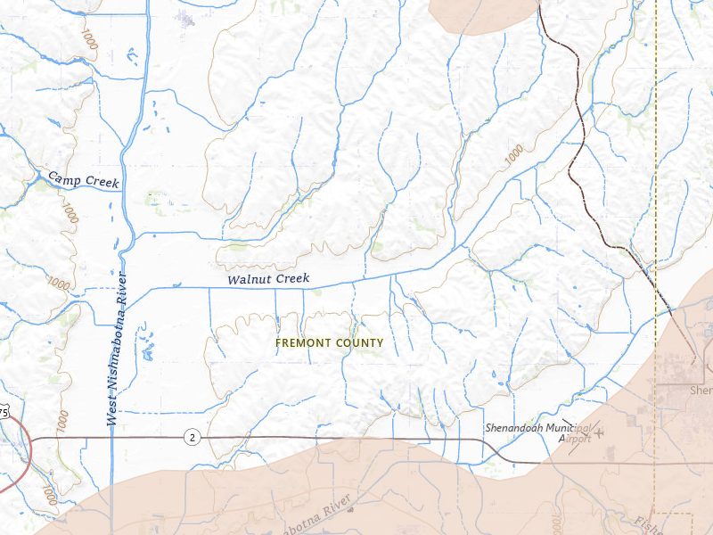 Radar-estimated hail-size map of the storm over Farragut, IA on Apr 14, 2026