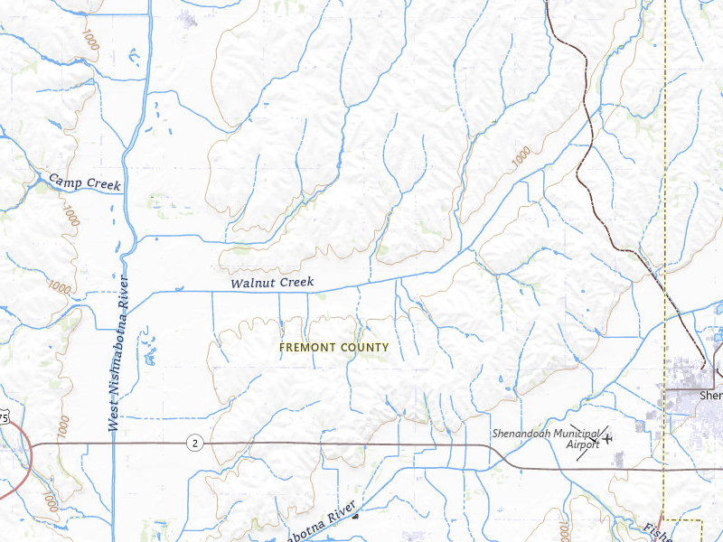 Radar-estimated hail-size map of the storm over Farragut, IA on May 16, 2026