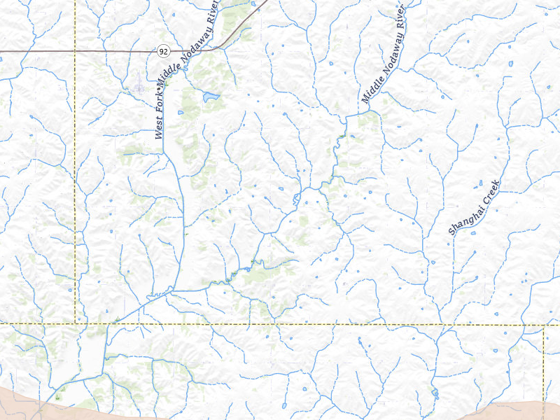 Radar-estimated hail-size map of the storm over Fontanelle, IA on Jun 10, 2026