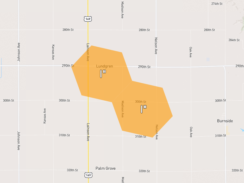 Hail map of Fort Dodge, IA on Jul 3, 2026, hail up to 1"